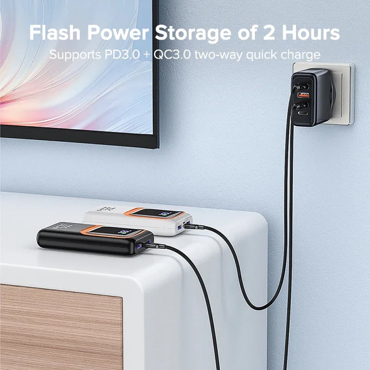 QOOVI PowerCore 20K — 20000mAh Fast-Charging Power Bank