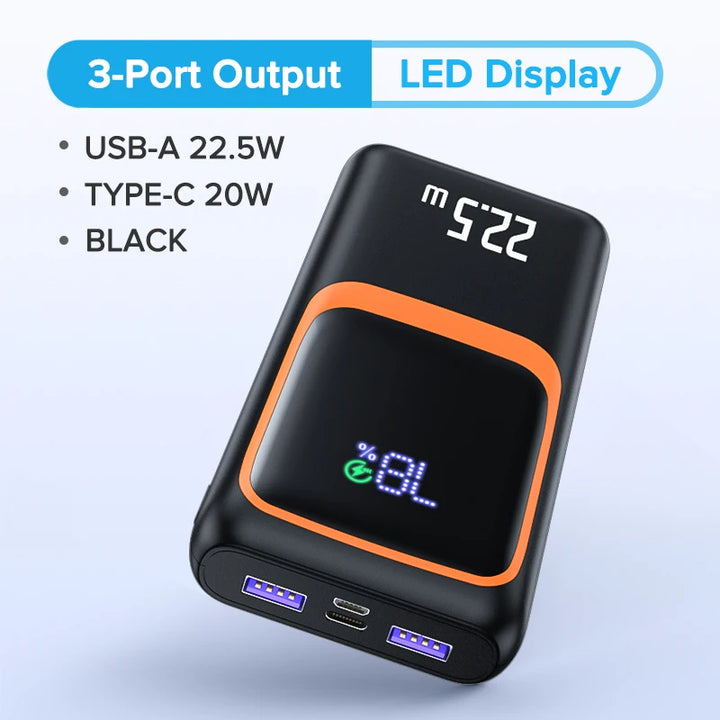 QOOVI PowerCore 20K — 20000mAh Fast-Charging Power Bank