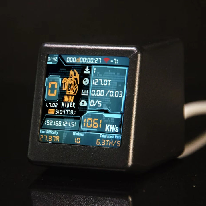 BitClock Mini — ESP32 Solo Bitcoin Lottery Miner & Desk Clock