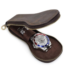 Vintage Leather Watch Travel Case |