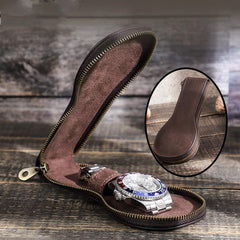 Vintage Leather Watch Travel Case |
