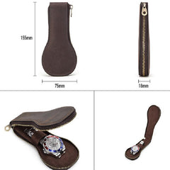 Vintage Leather Watch Travel Case |